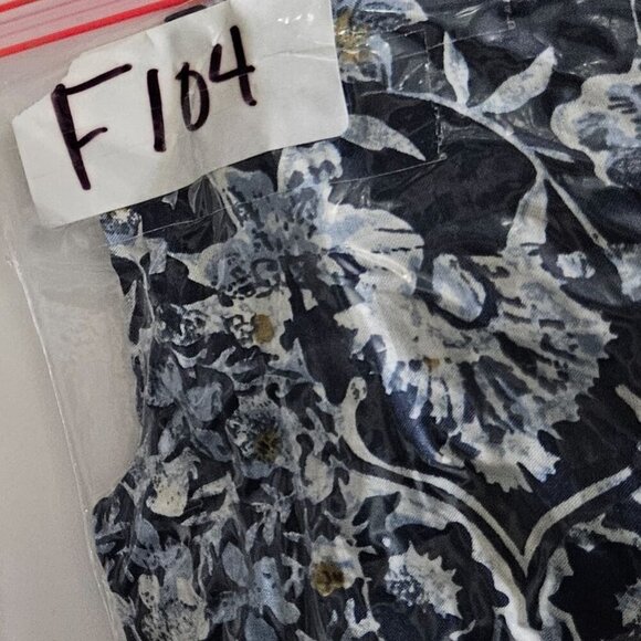 Robert Stock Floral Geometric Patchwork Blue White Shirt M Silk Hawaii Button-Up - Picture 8 of 8